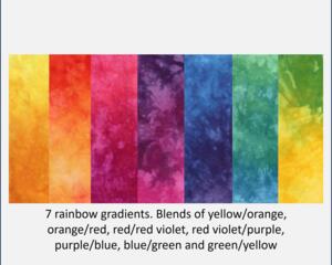 hand dyed gradient fabric in rainbow colors